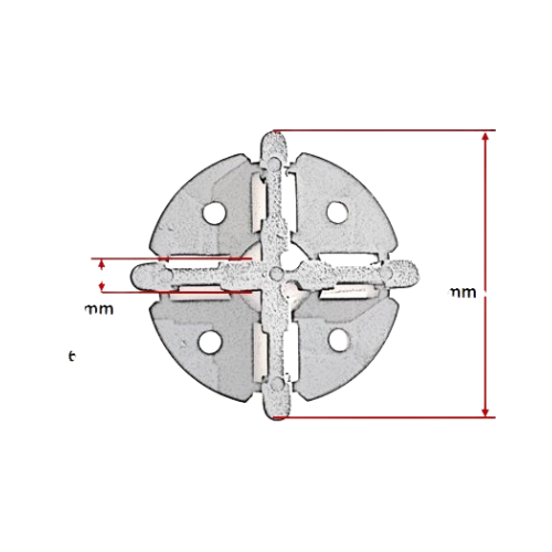 Abstandshalter Kreuz für Keramikplatten Fugenbreite 4 mm