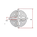 Abstandshalter Kreuz für Keramikplatten Fugenbreite 4 mm