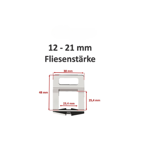 PROFI Zuglaschen Nivelliersystem für Fugenbreite 1/1,5/2/2,5und 3 mm