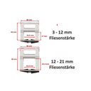 PROFI Zuglaschen Nivelliersystem für Fugenbreite 1/1,5/2/2,5und 3 mm